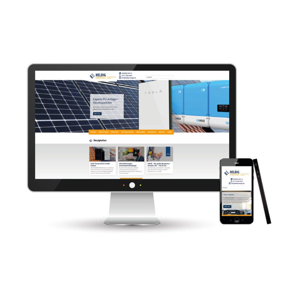 Frimar Solutions GbR realisiert die neue Website mit CMS von Helbig Energie